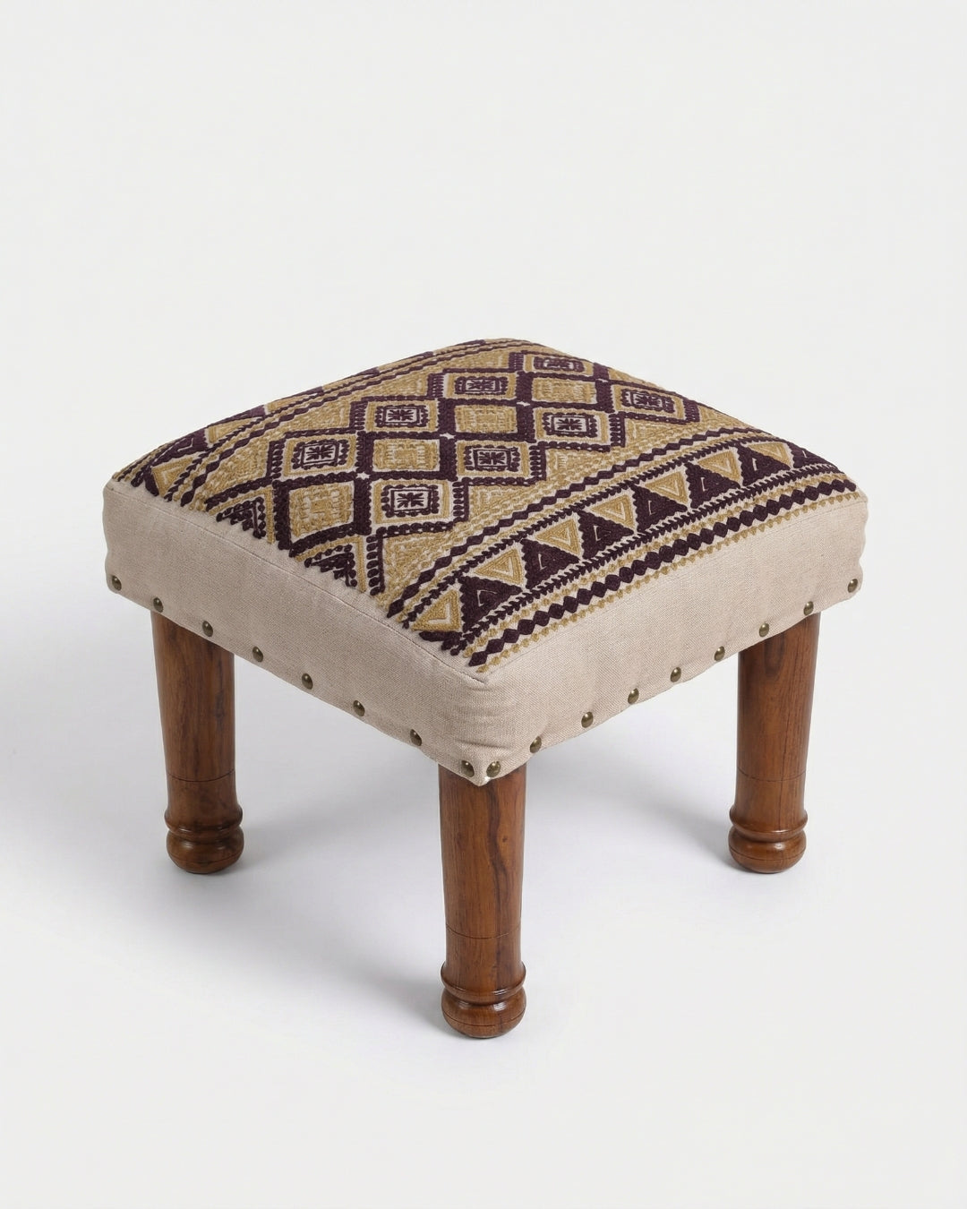 Golden Petal Footstool