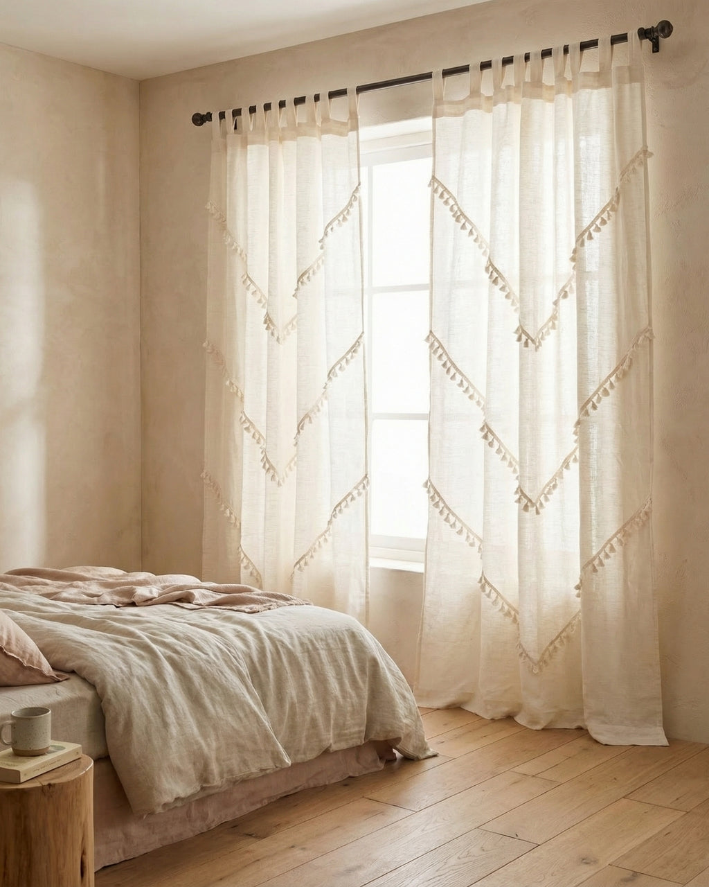 Ivory Sunshine Window Curtain - Set of 2