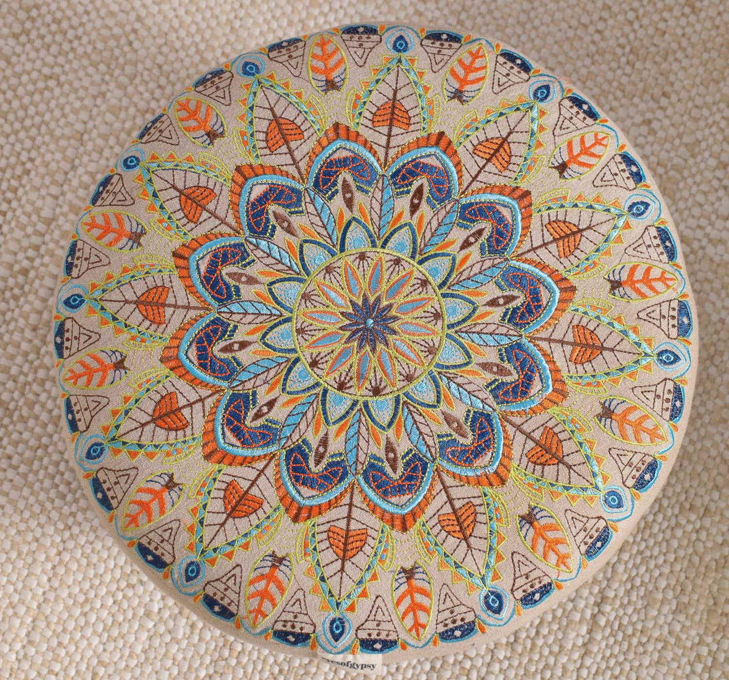 Geometric Garden Footstool