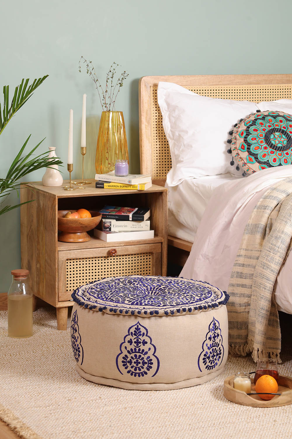 Blue Euphoria Ottoman pouf