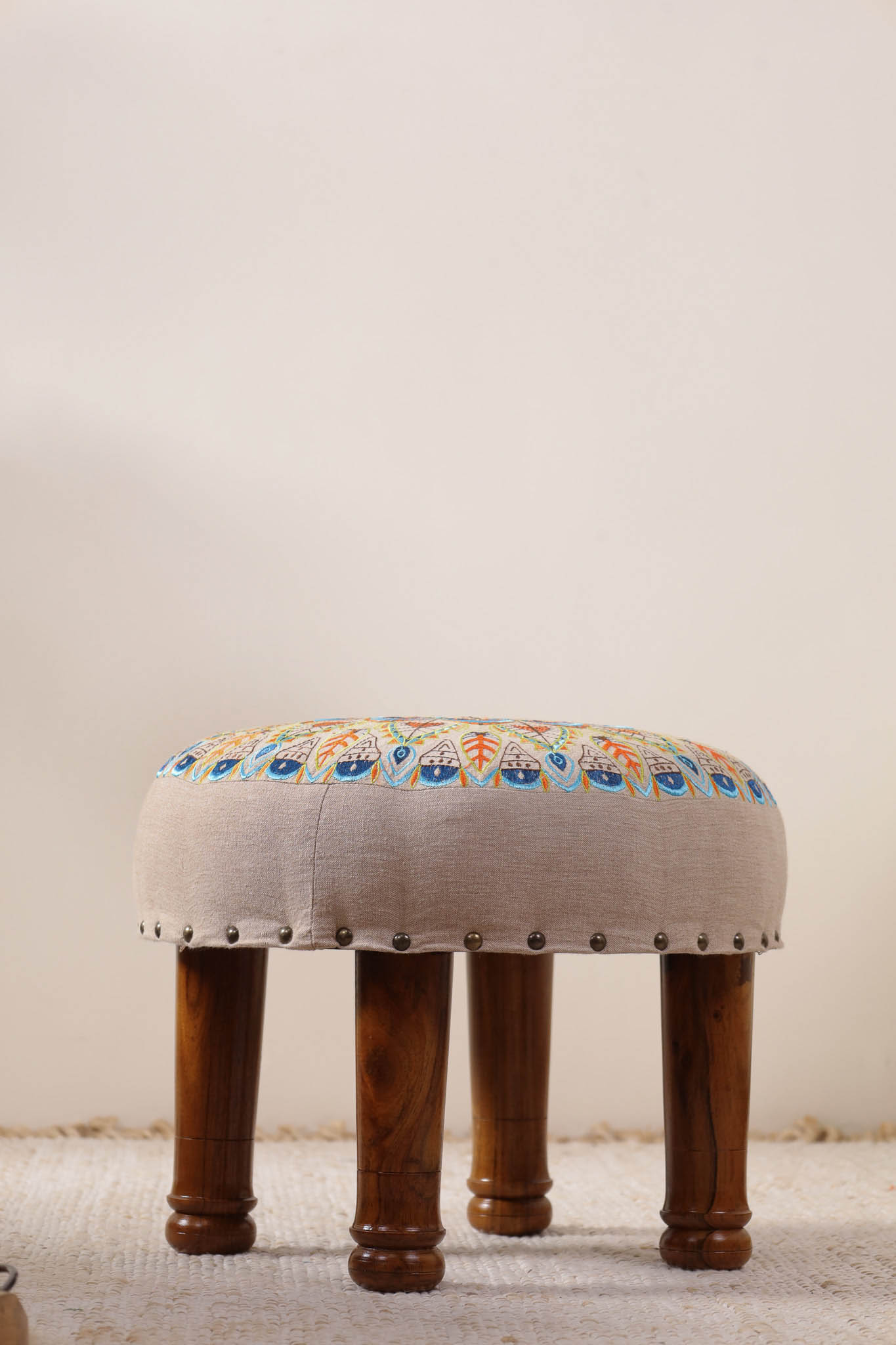 Geometric Garden Footstool