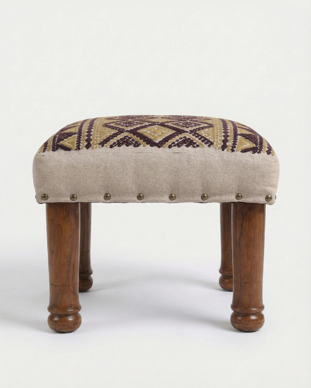 Golden Petal Footstool