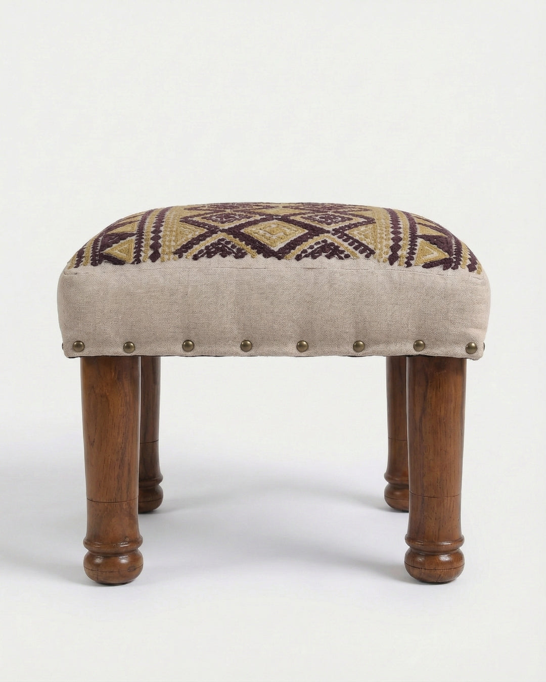 Golden Petal Footstool