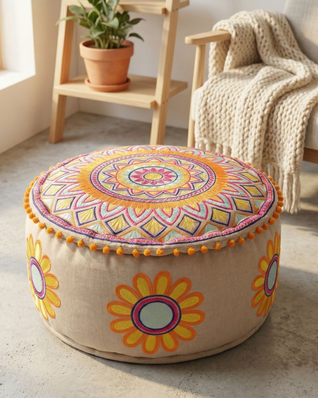 Tranquil Treasures Ottoman pouf