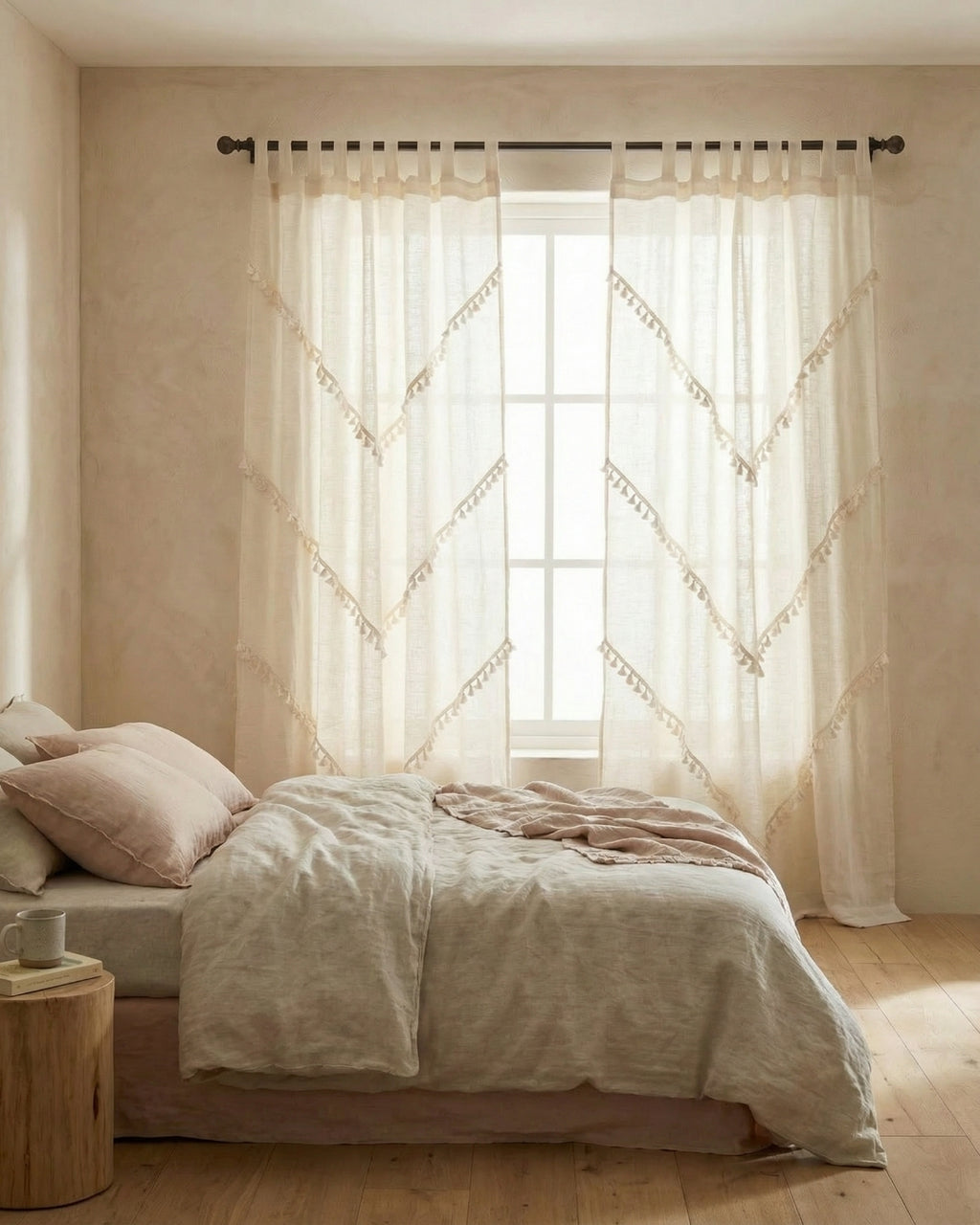 Ivory Sunshine Window Curtain - Set of 2