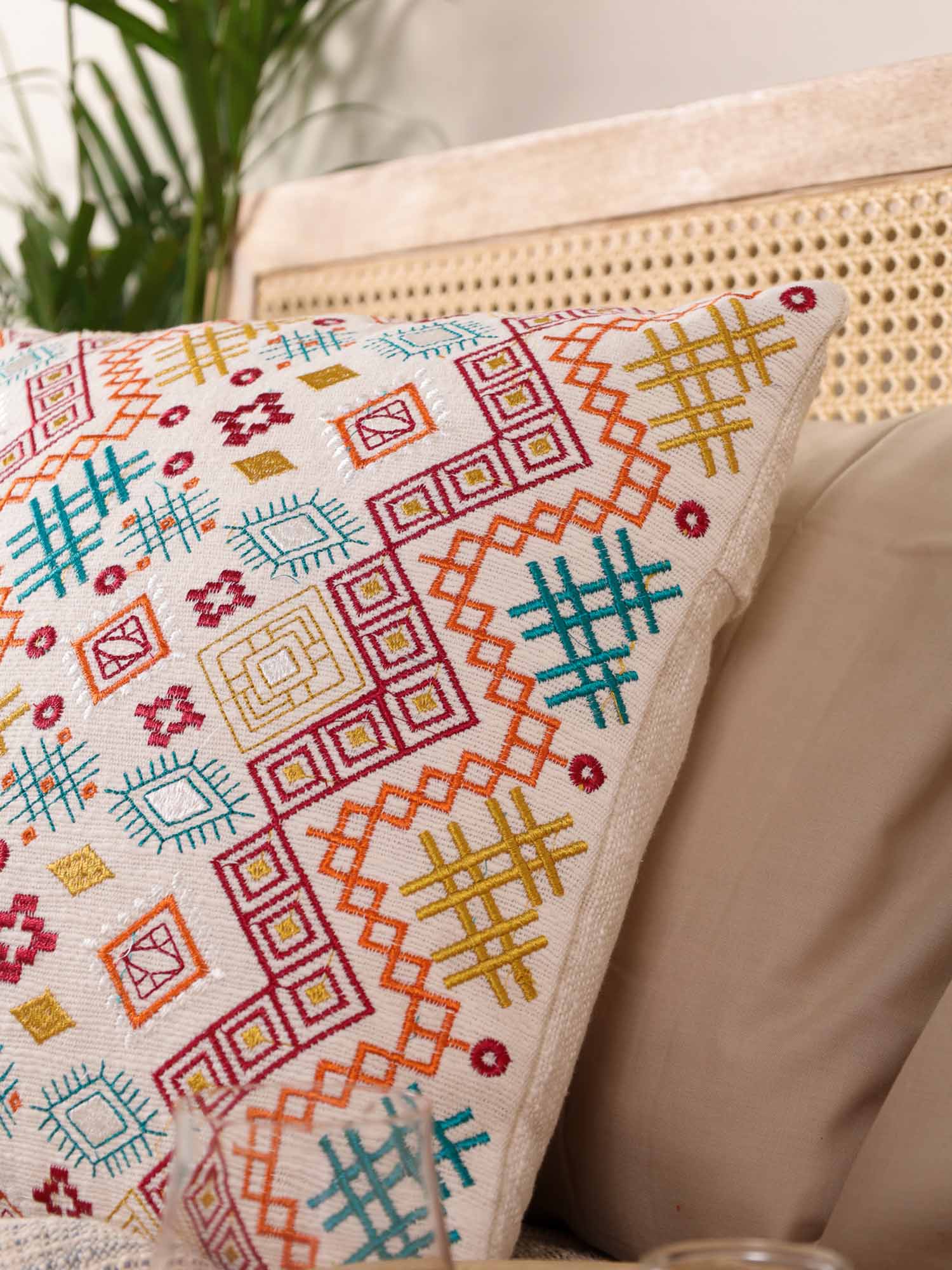 Indian Illusion Throw Pillow Cover