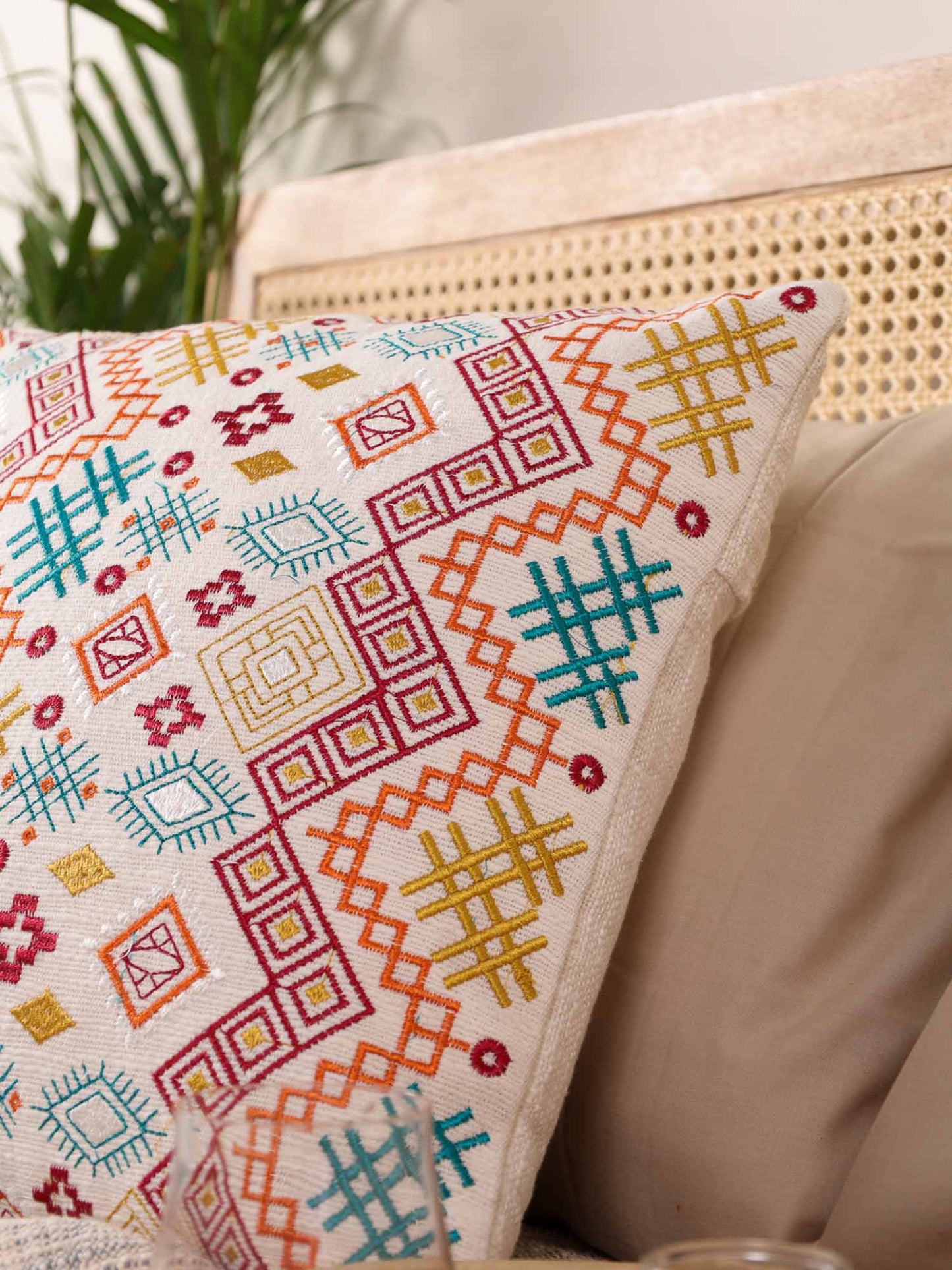 Indian Illusion Throw Pillow Cover