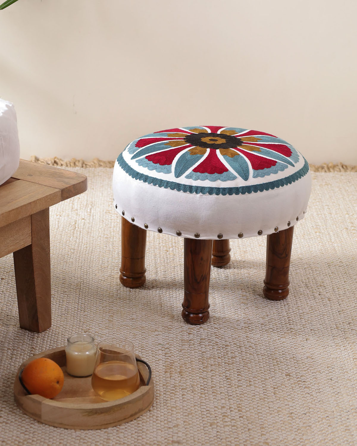Flower Power Footstool