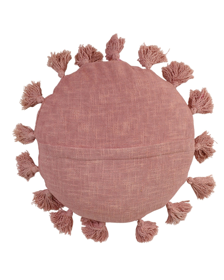 Pink Talking Tassels Cushion