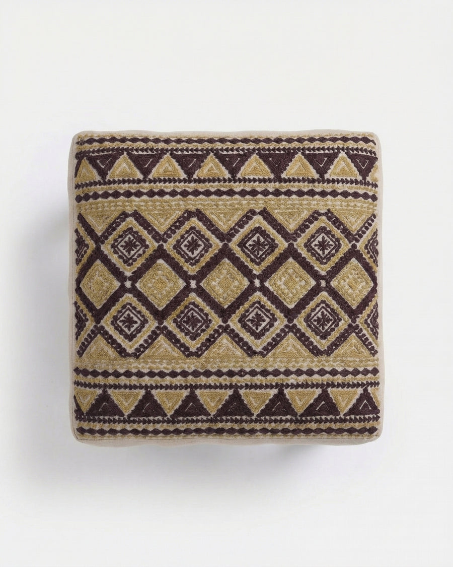 Golden Petal Footstool