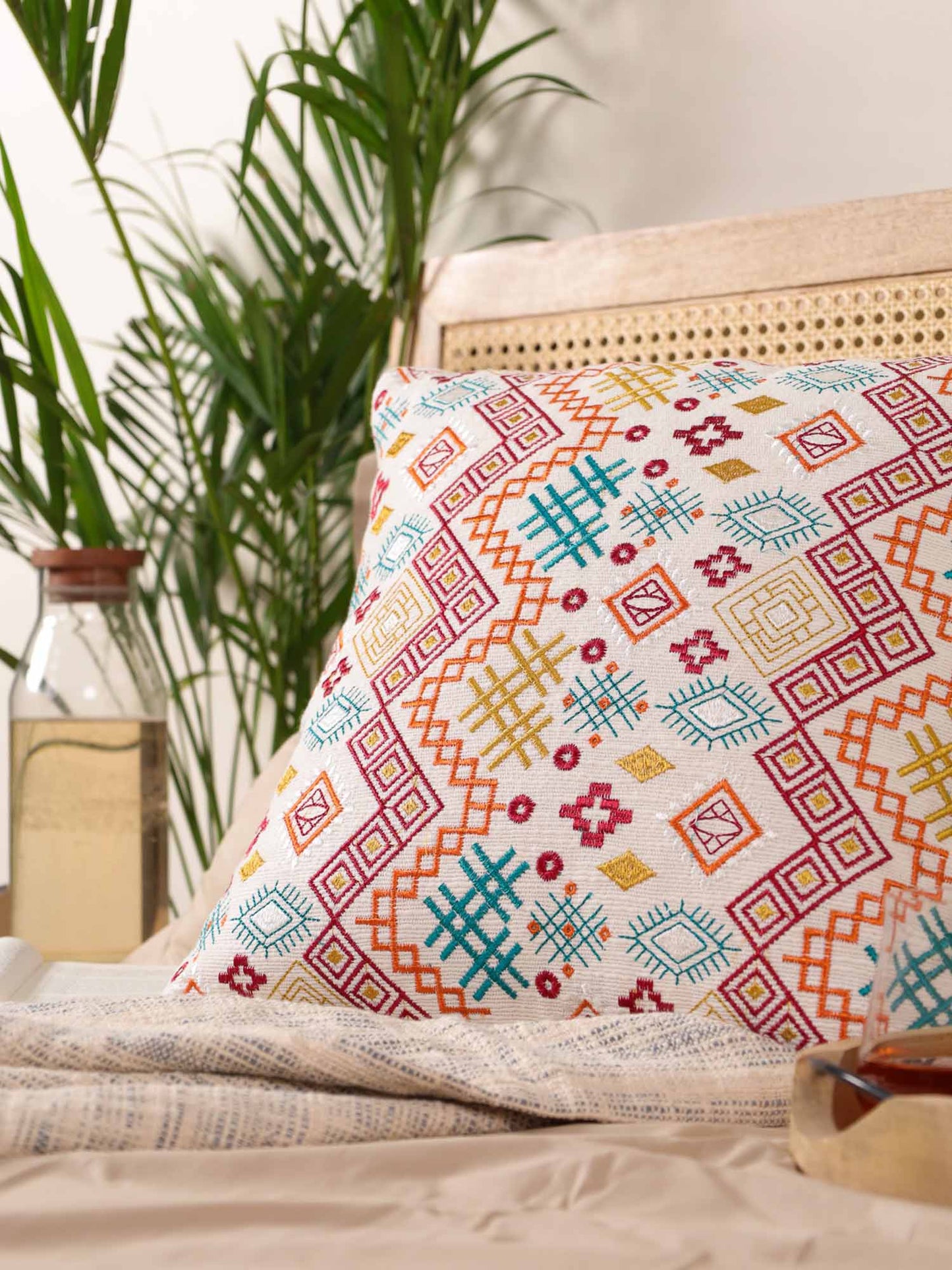 Indian Illusion Throw Pillow Cover