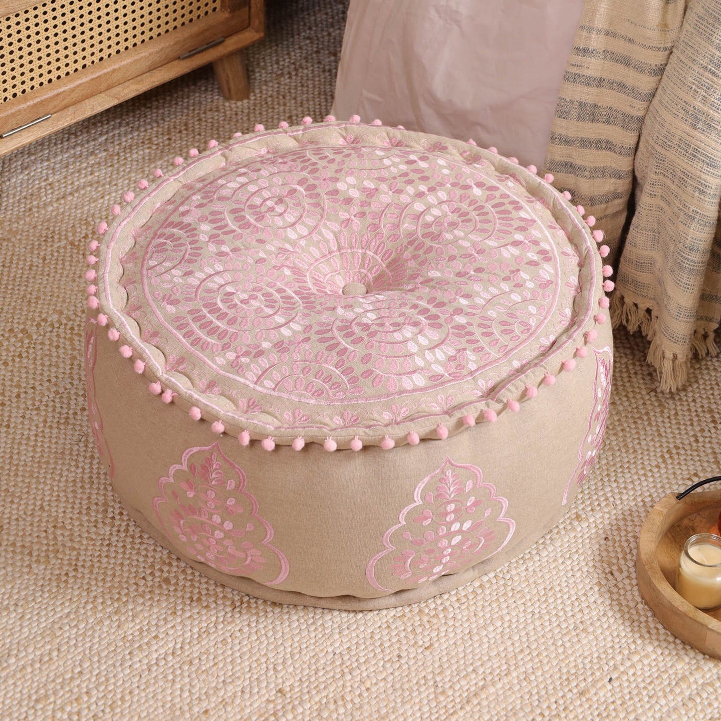 Pink Euphoria Ottoman pouf