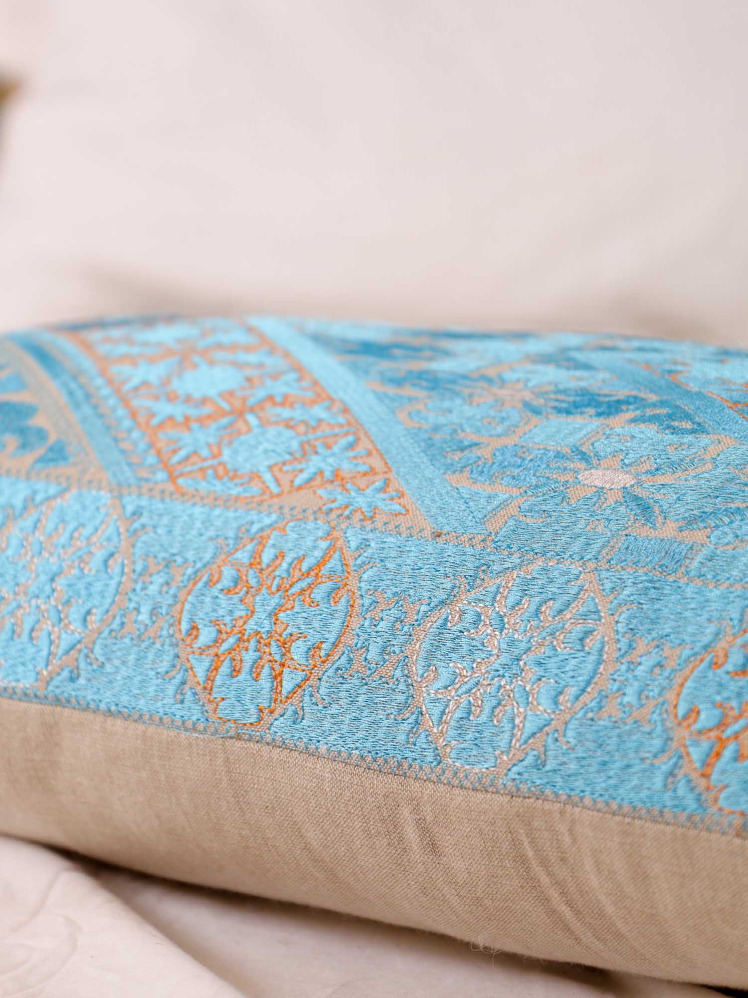 Blue Whimsical Long Pillow