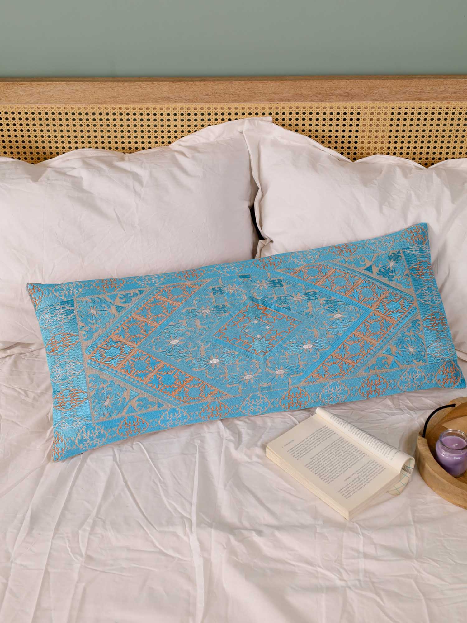 Blue Whimsical Long Pillow