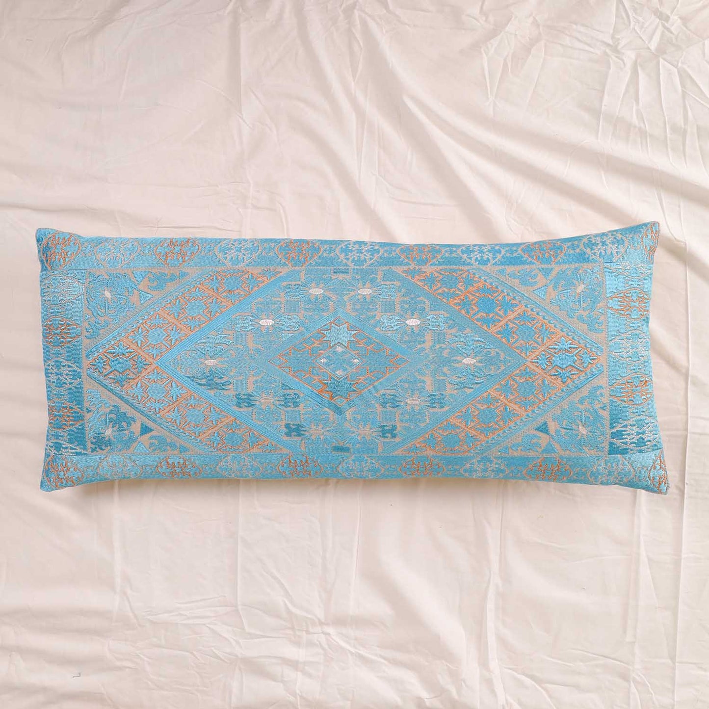 Blue Whimsical Long Pillow