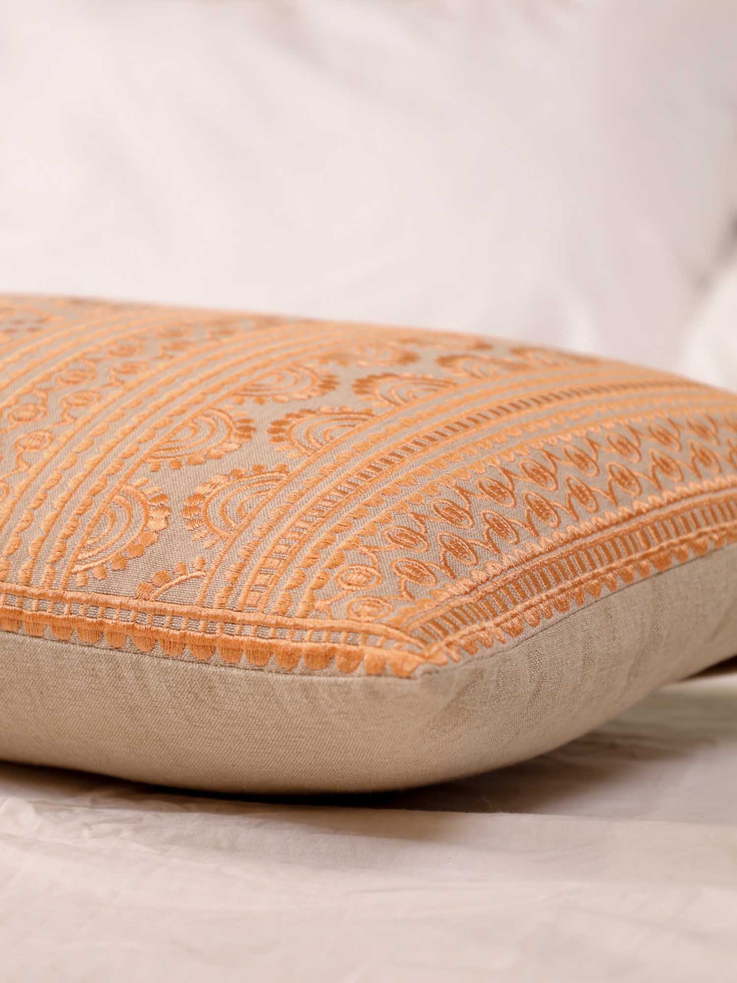 Peach Geometric Dunes Long Pillow