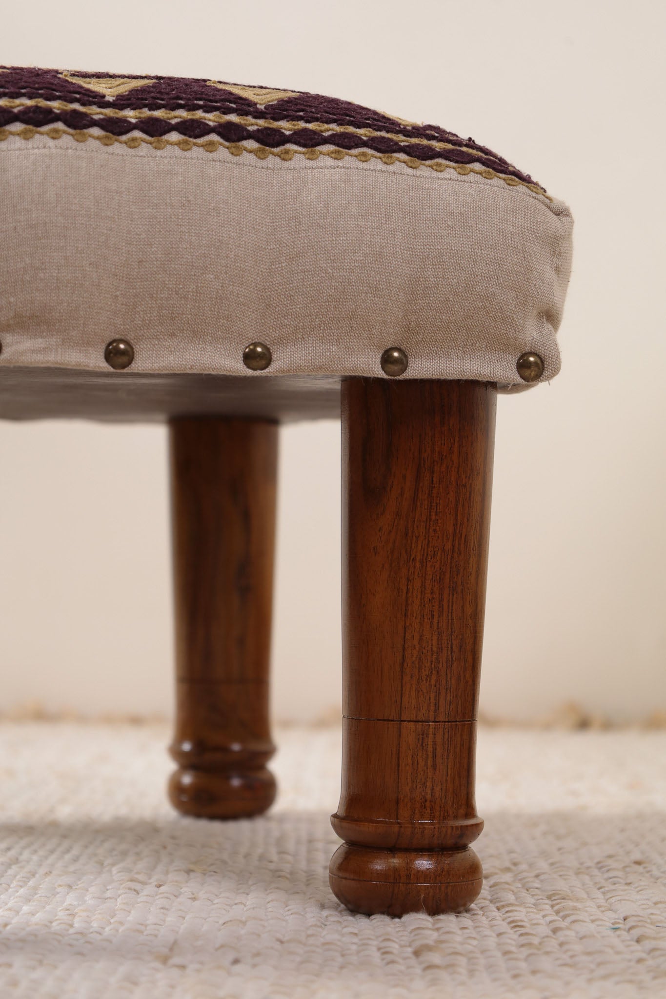 Golden Petal Footstool