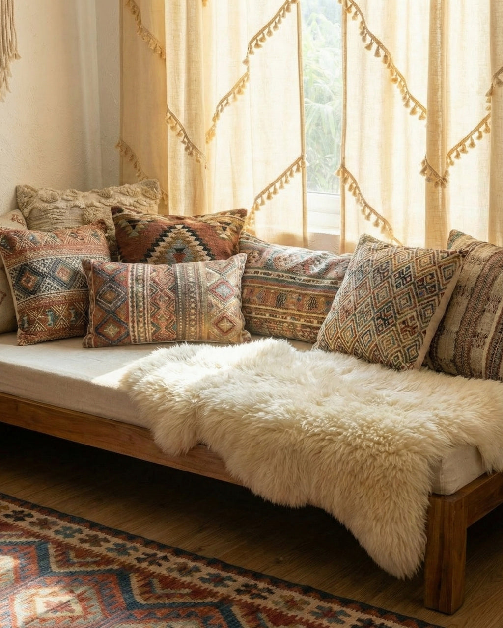 Natural Sunshine Window Curtain - Set of 2