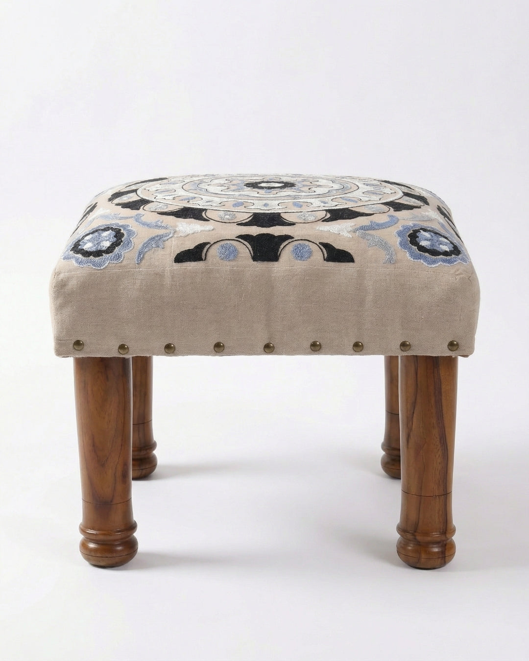 Patterned Perch Footstool