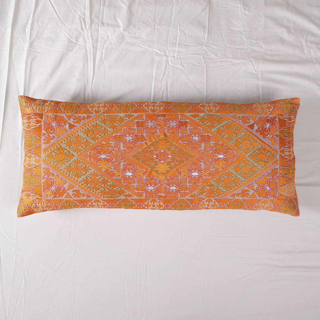 Orange Whimsical Long Pillow