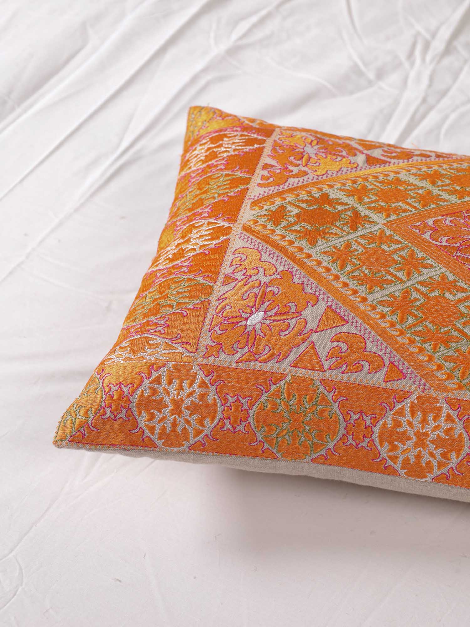 Orange Whimsical Long Pillow