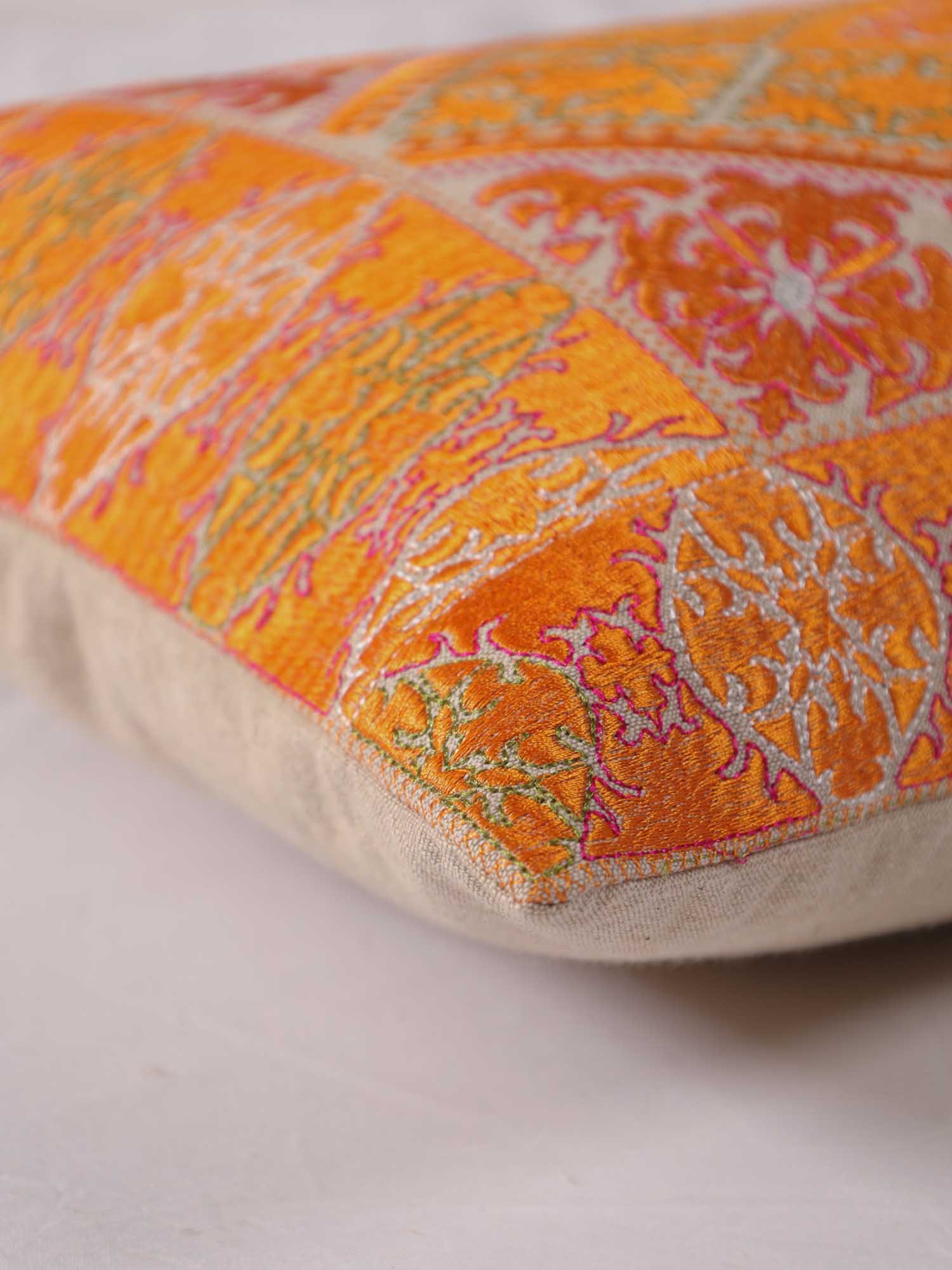 Orange Whimsical Long Pillow