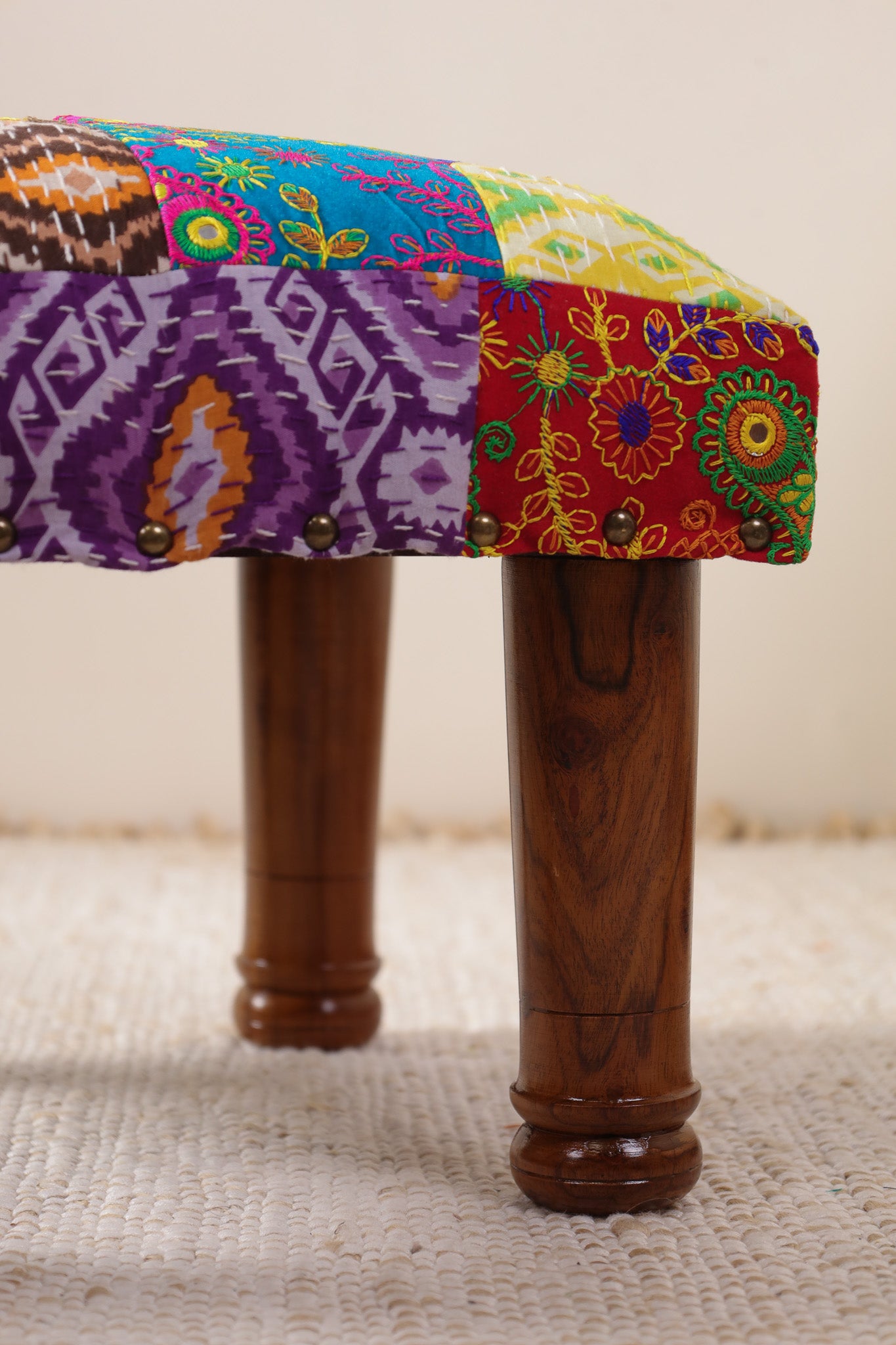 Kantha Patchwork Foot Stools