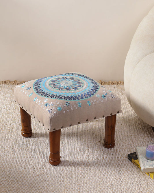 Coastal Comfort Footstool