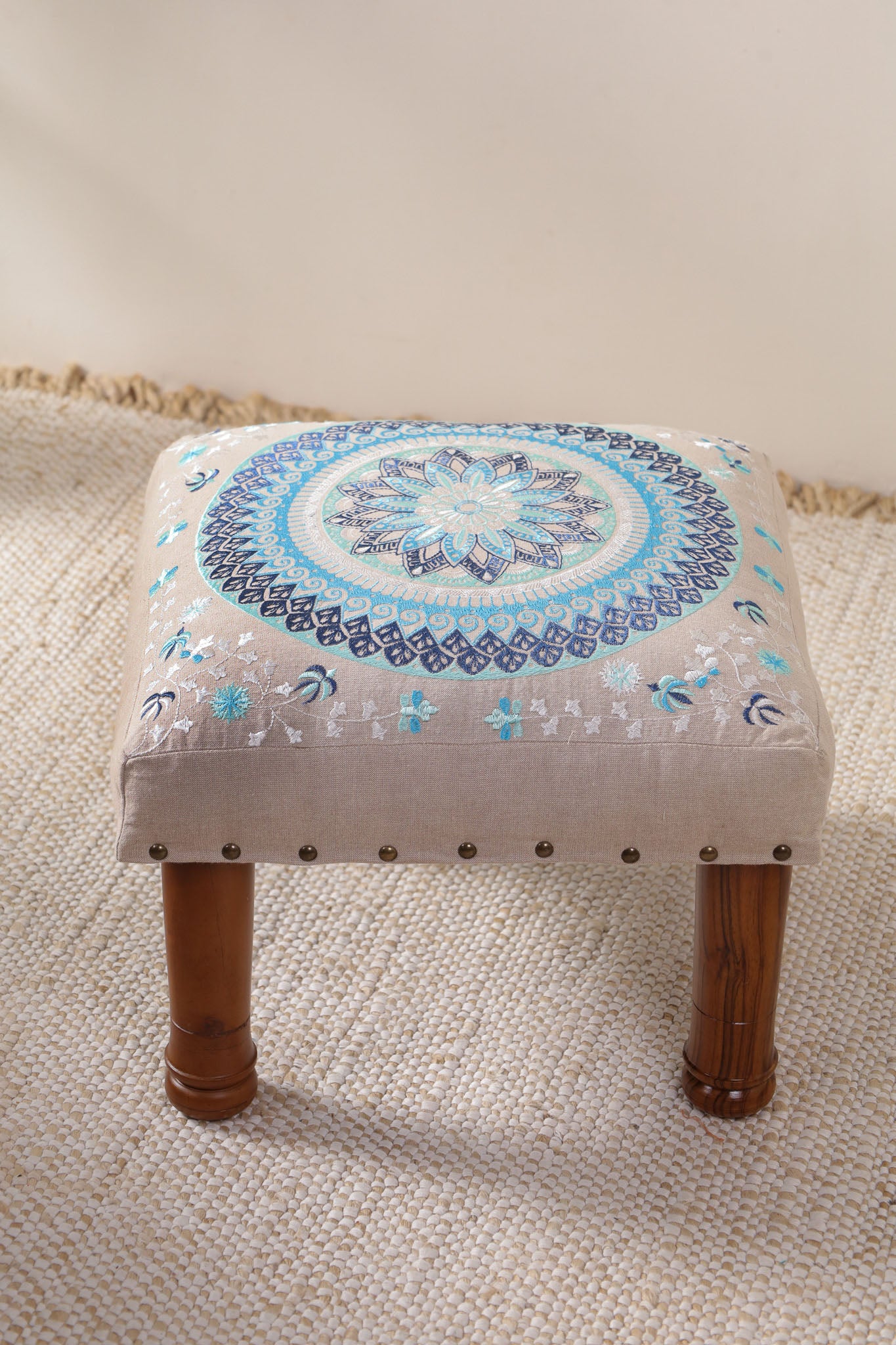 Coastal Comfort Footstool
