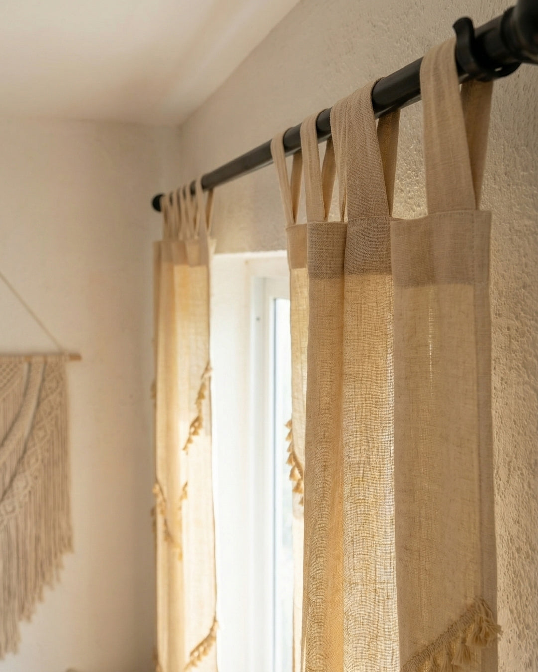 Natural Sunshine Window Curtain - Set of 2