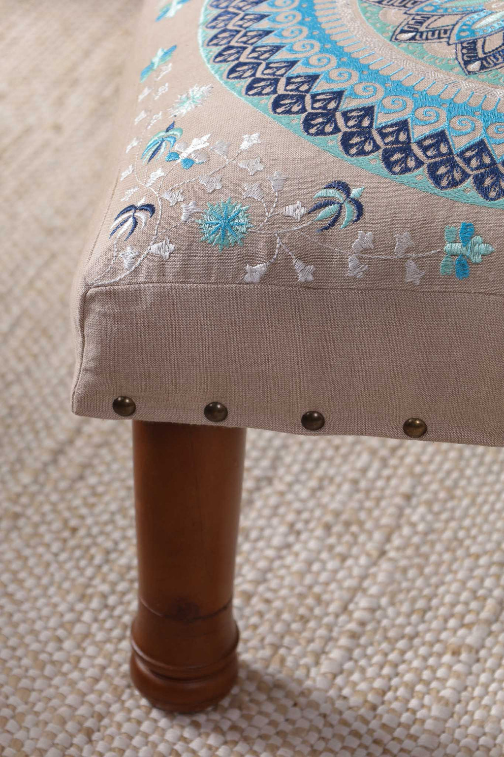 Coastal Comfort Footstool