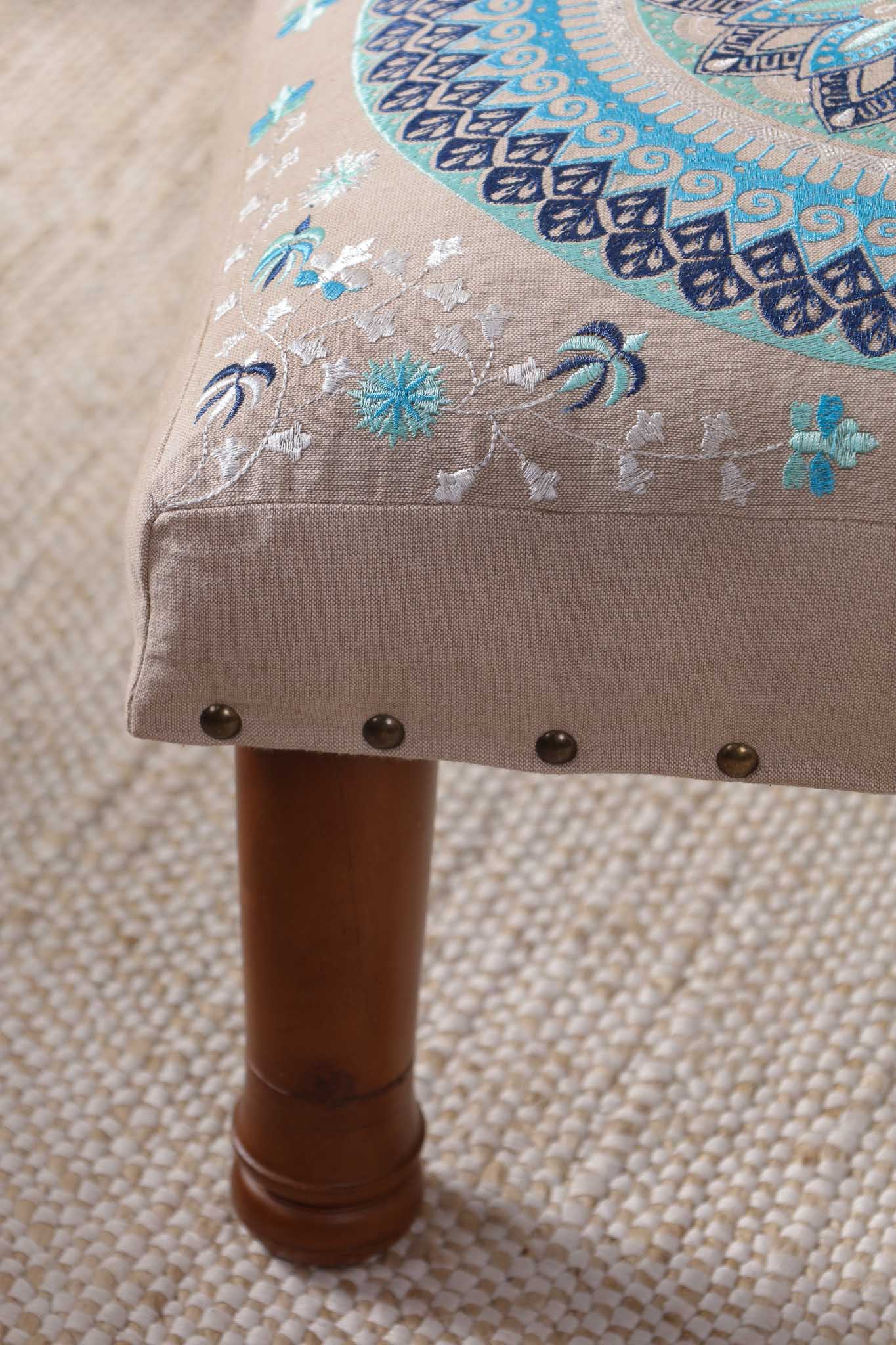 Coastal Comfort Footstool