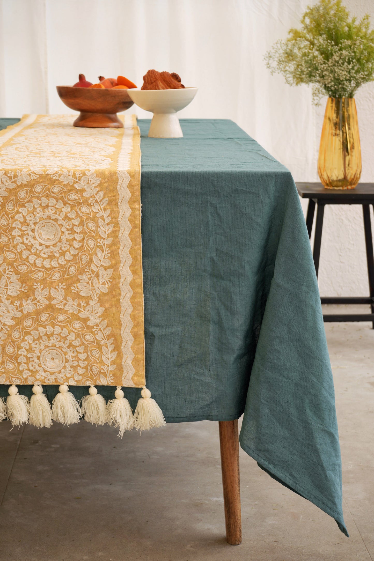 Gold Blossom Table Runner