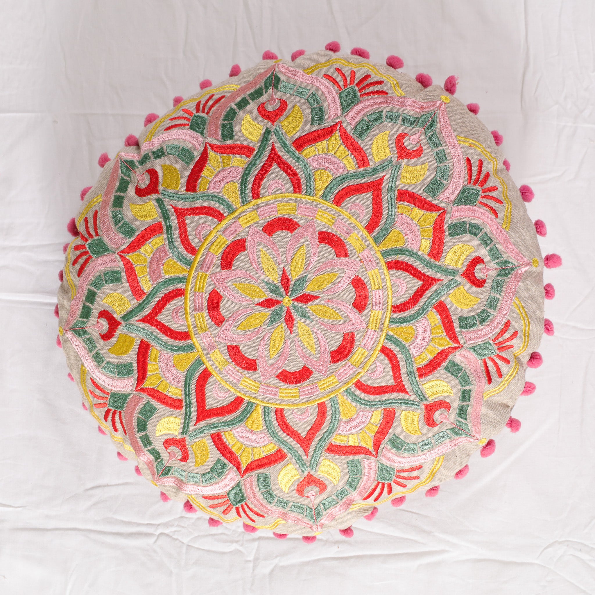 Flowery Folly Floor Cushion Cover