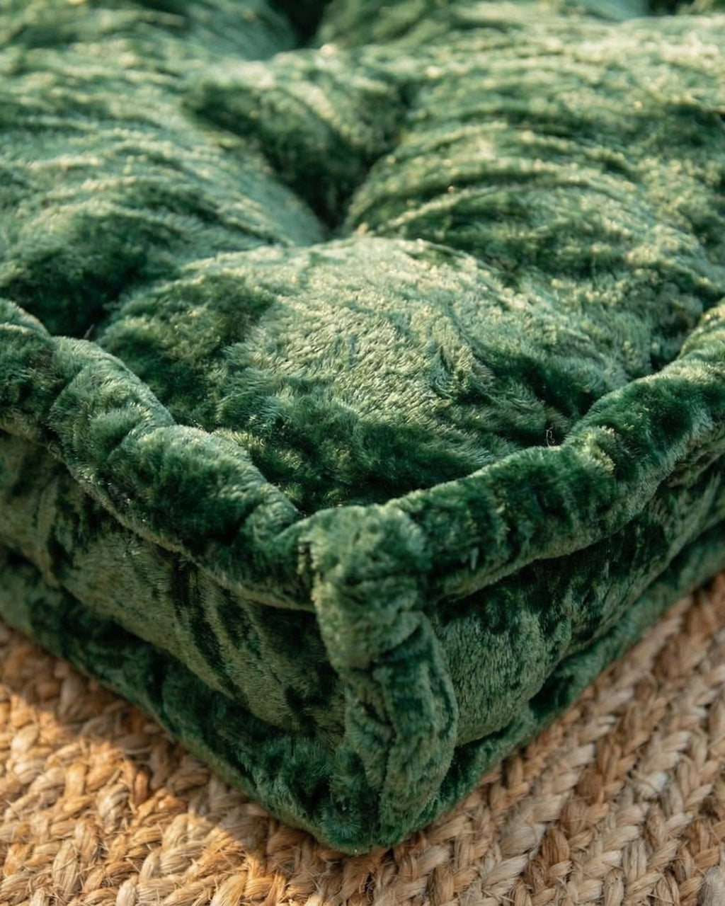 Green Velvet Haven Floor cushion
