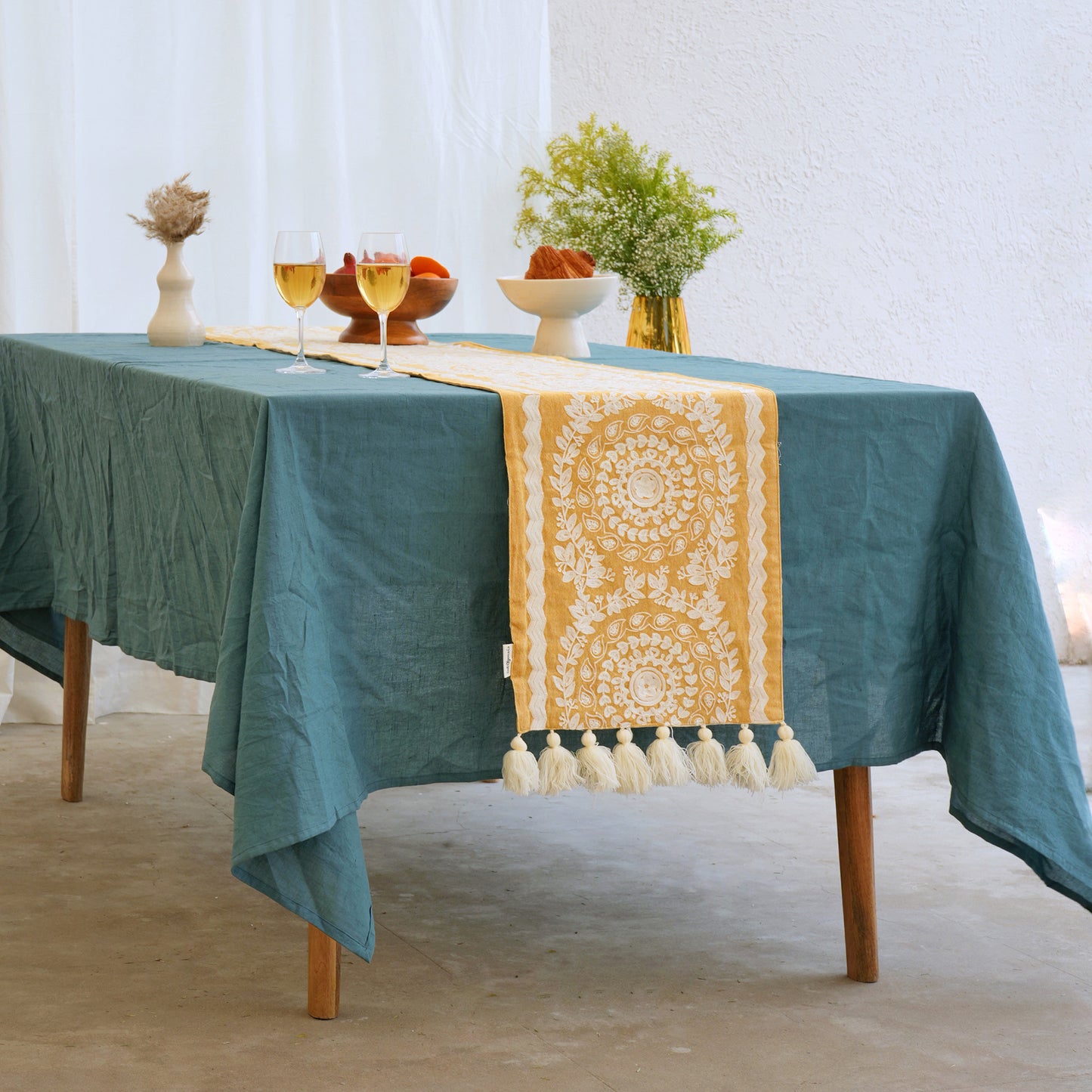 Gold Blossom Table Runner