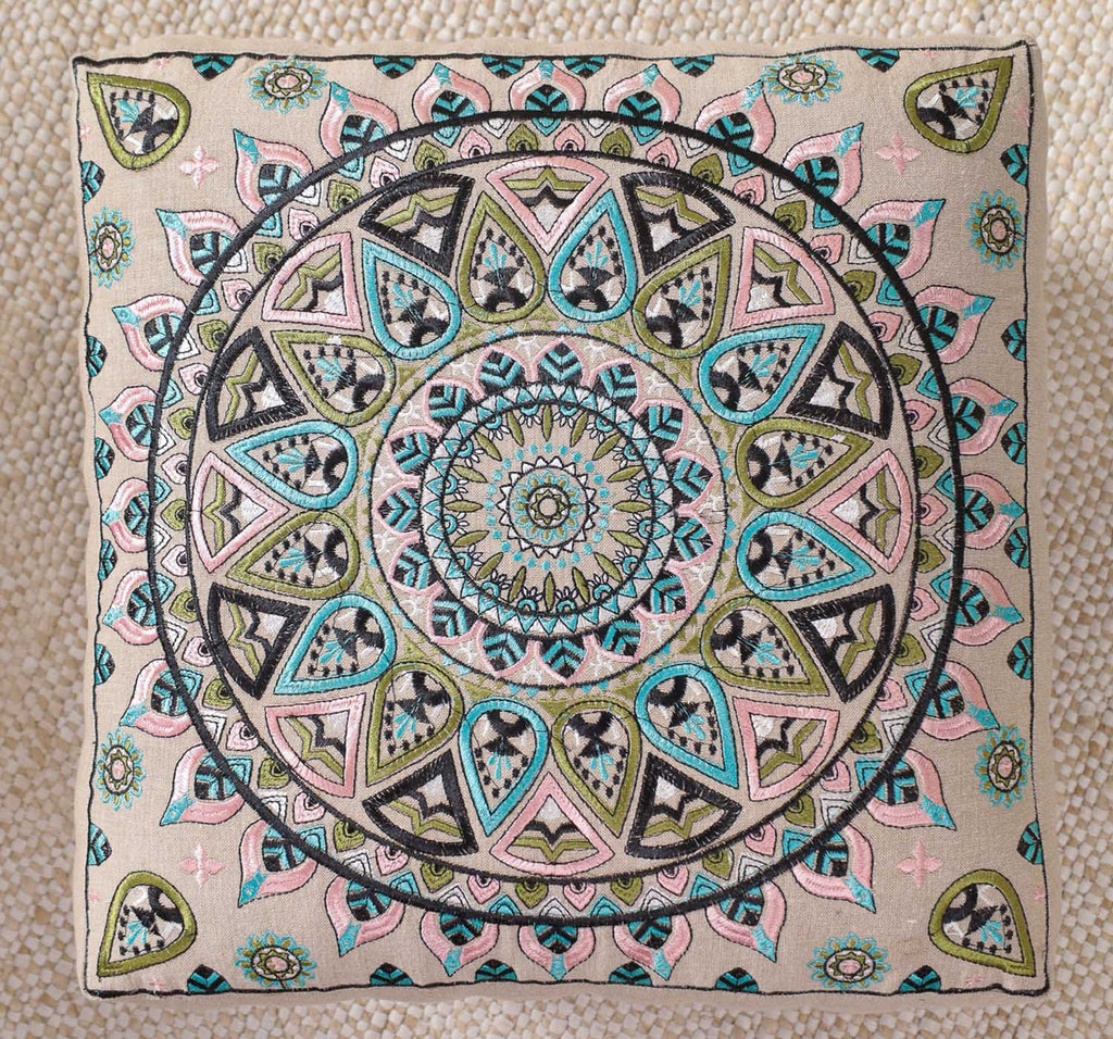 Green Petal Footstool