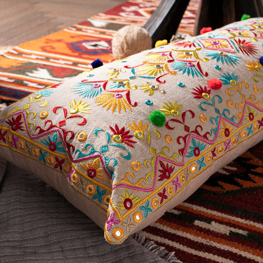 Yellow Gypsy Dream Long Pillow Cover - I