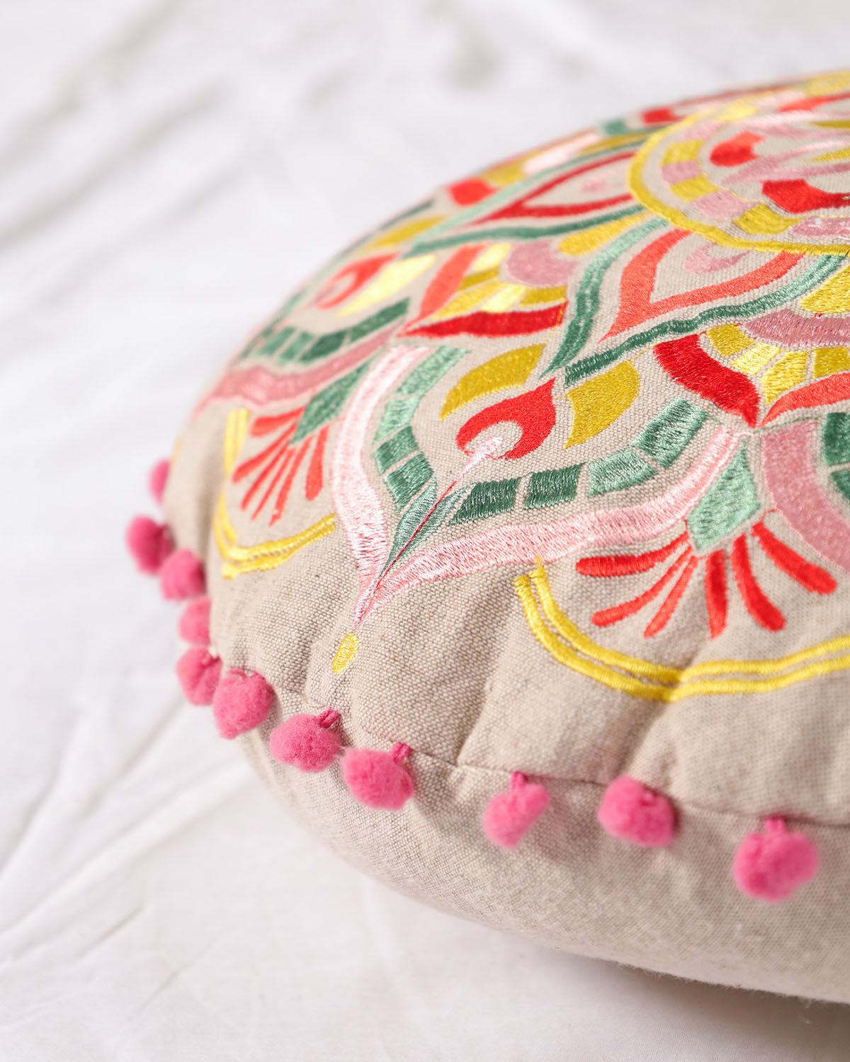 Flowery Folly Floor Cushion Cover