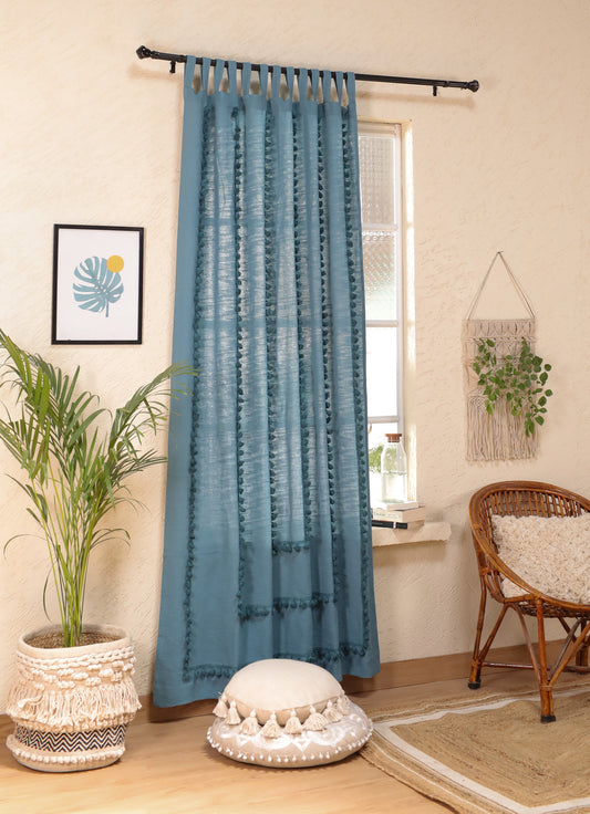 Lullaby Fringed Curtain - Set of 2