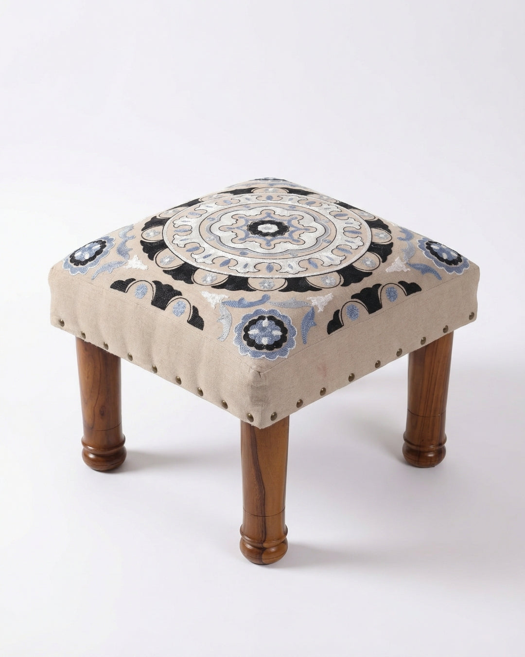 Patterned Perch Footstool
