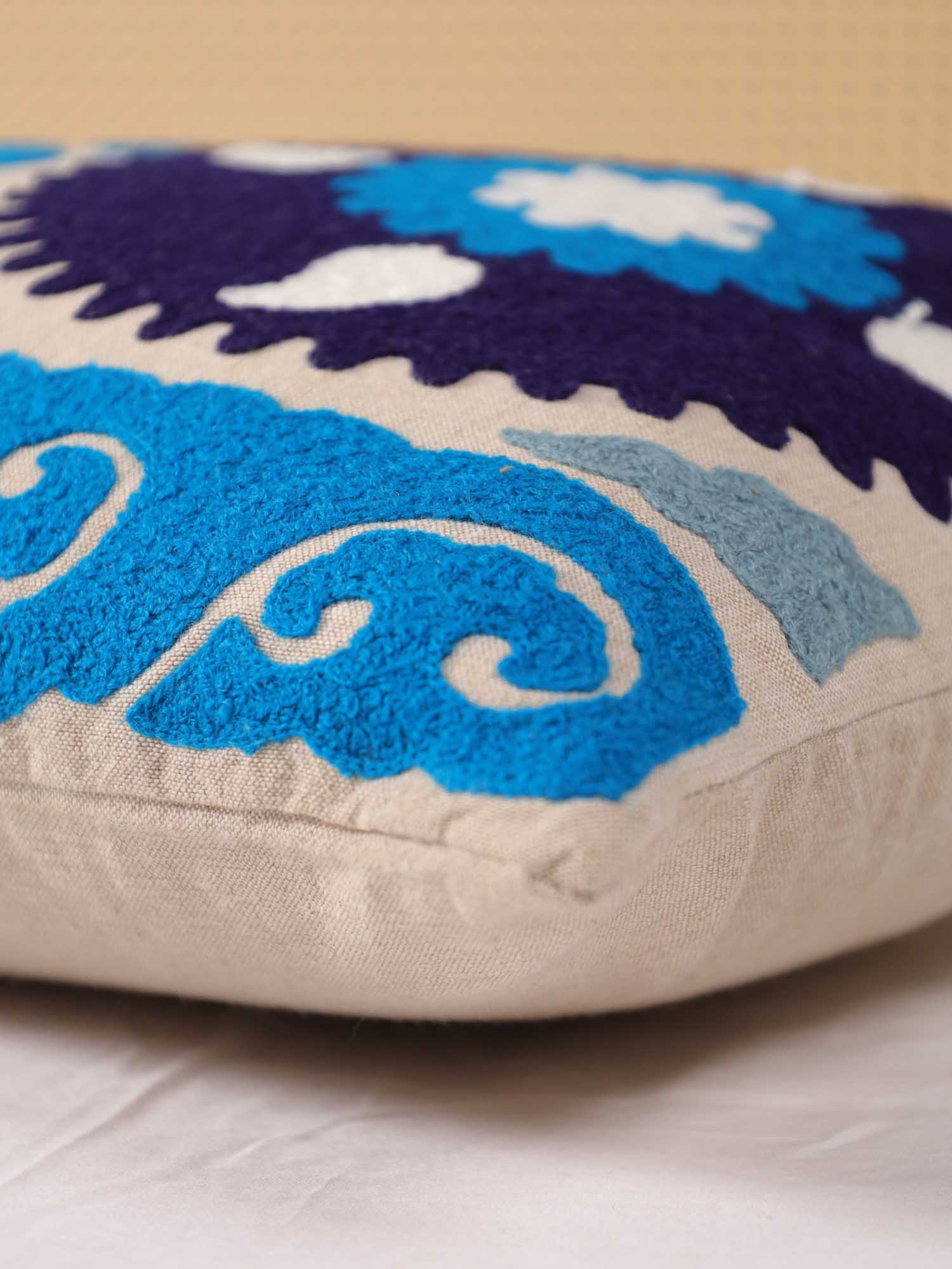 Blue Nomad Nest Long Pillow Cover