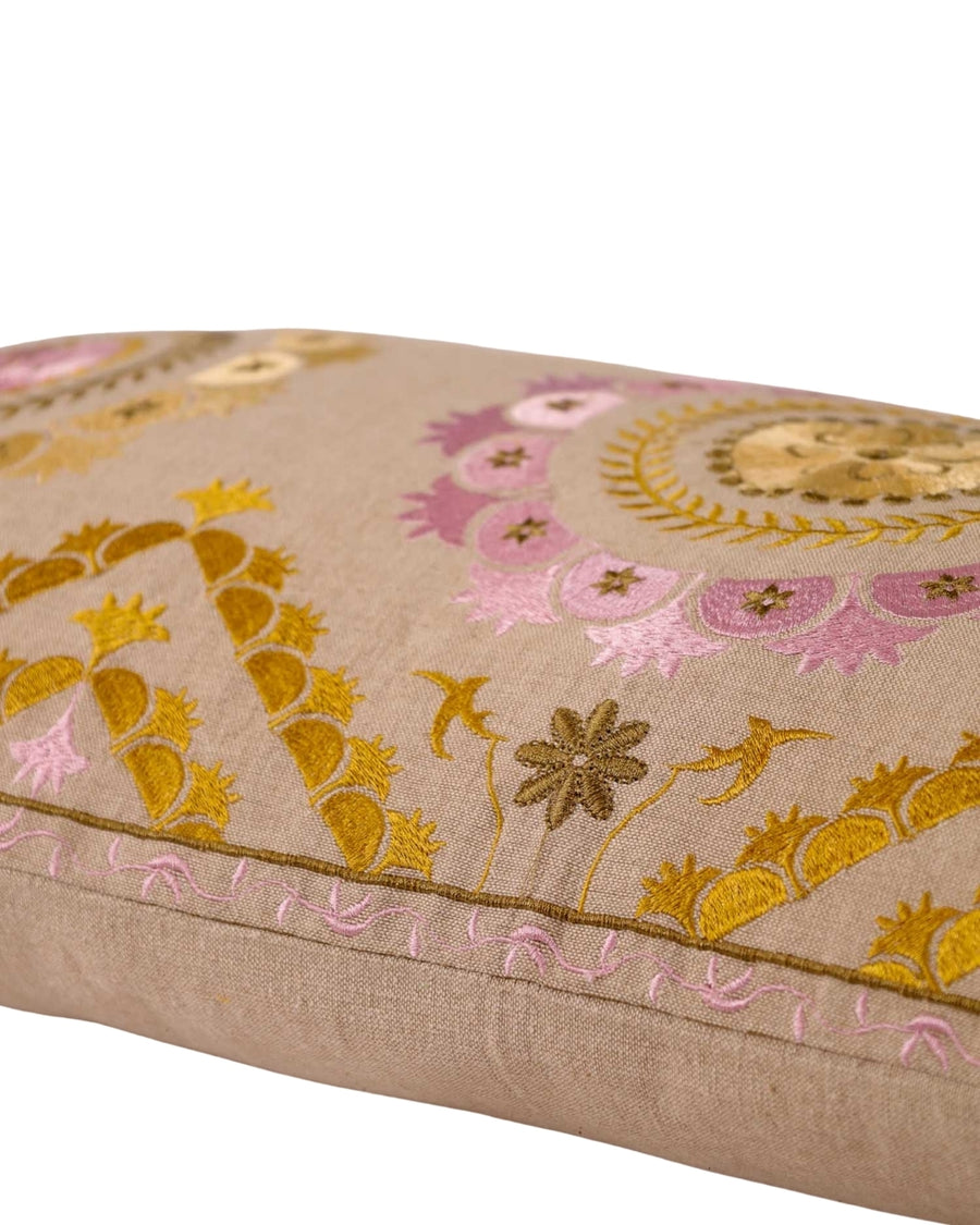 Beige Mandala Magic Long Pillow