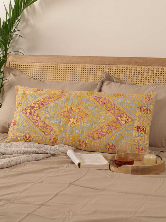 Beige Whimsical Long Pillow