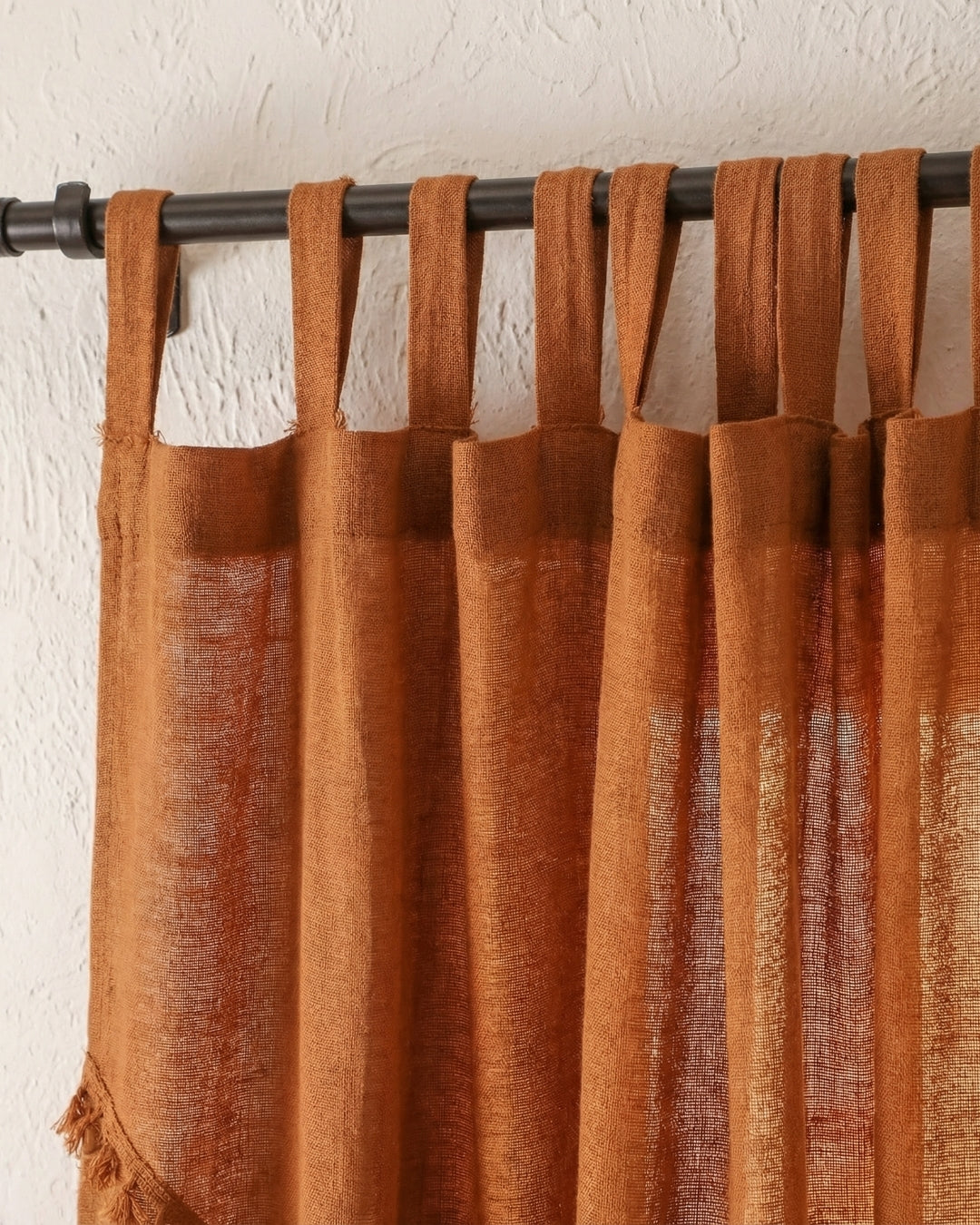 Rust Sunshine Window Curtain - Set of 2
