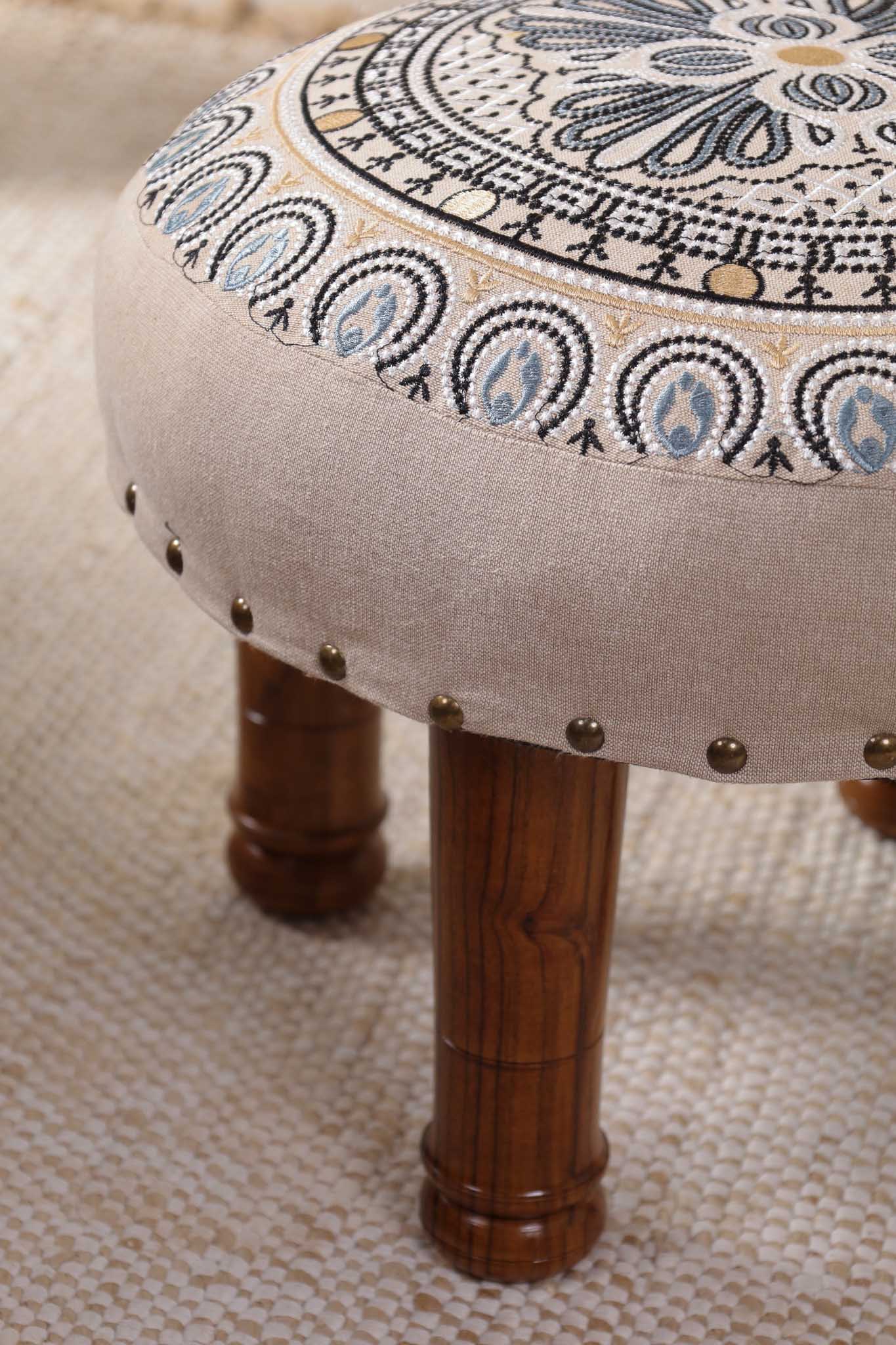 Grey Dreamcatcher Footstool