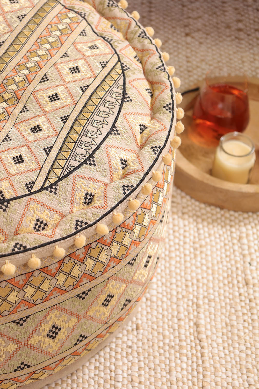 Geometric Enigma Ottoman Pouf