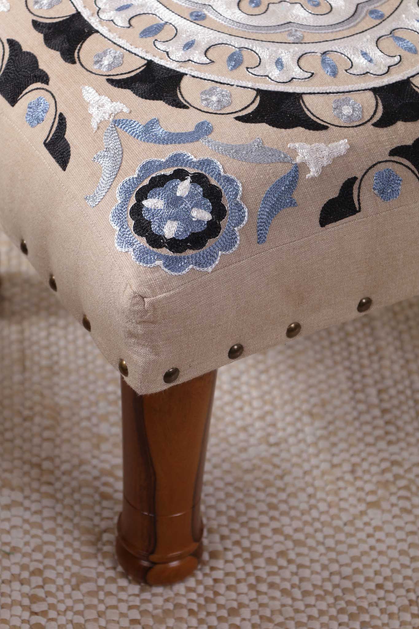 Patterned Perch Footstool