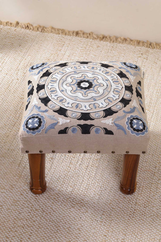 Patterned Perch Footstool