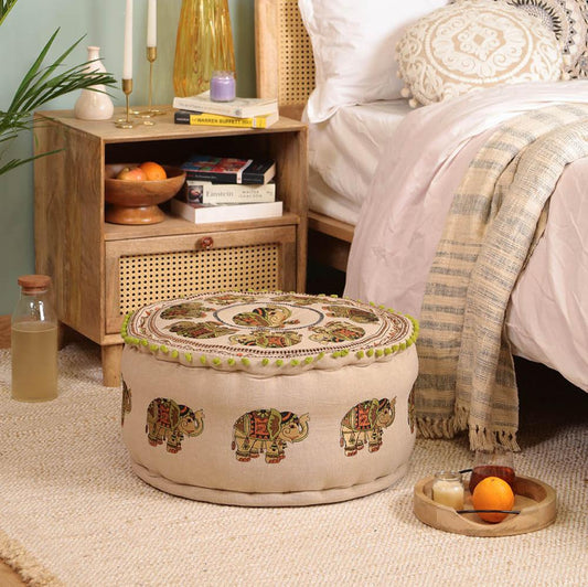 Jade Jumbo Ottoman pouf